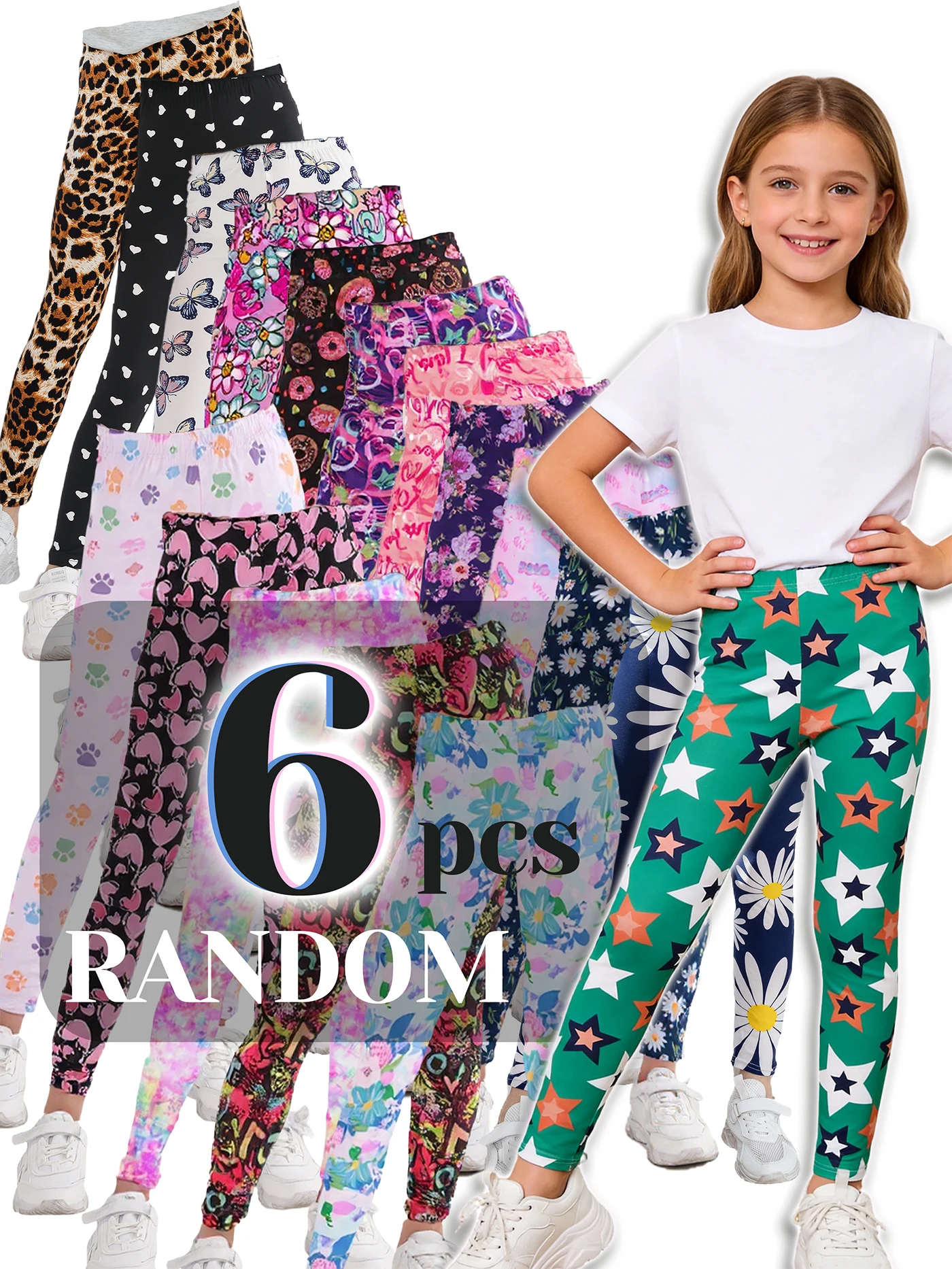 Girls Printed Leggings Set - Image 1