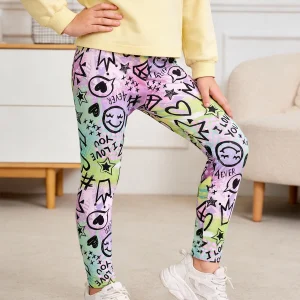 Girls Printed Leggings Set - Thumbnail Image 2
